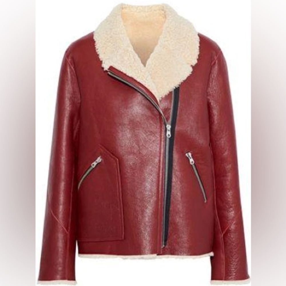 SANDRO Alan Shearling Jacket